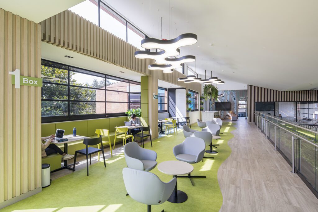 Co-working space at CREA Library, Colombia