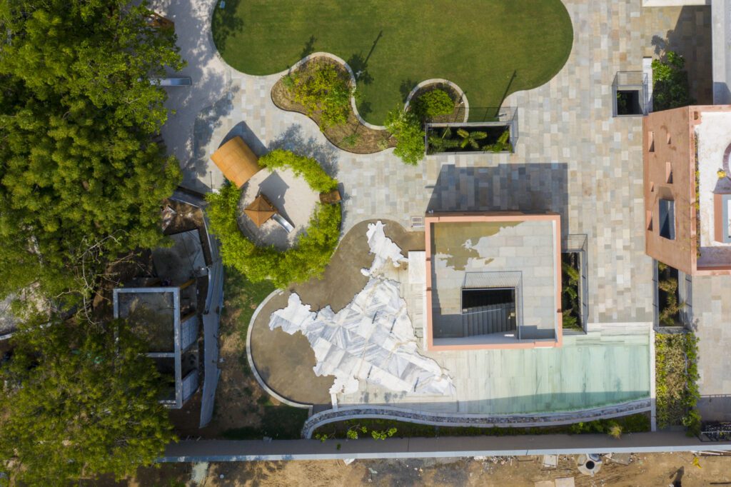 Top View of Toy Blocks Kindergarten in Ahmedabad