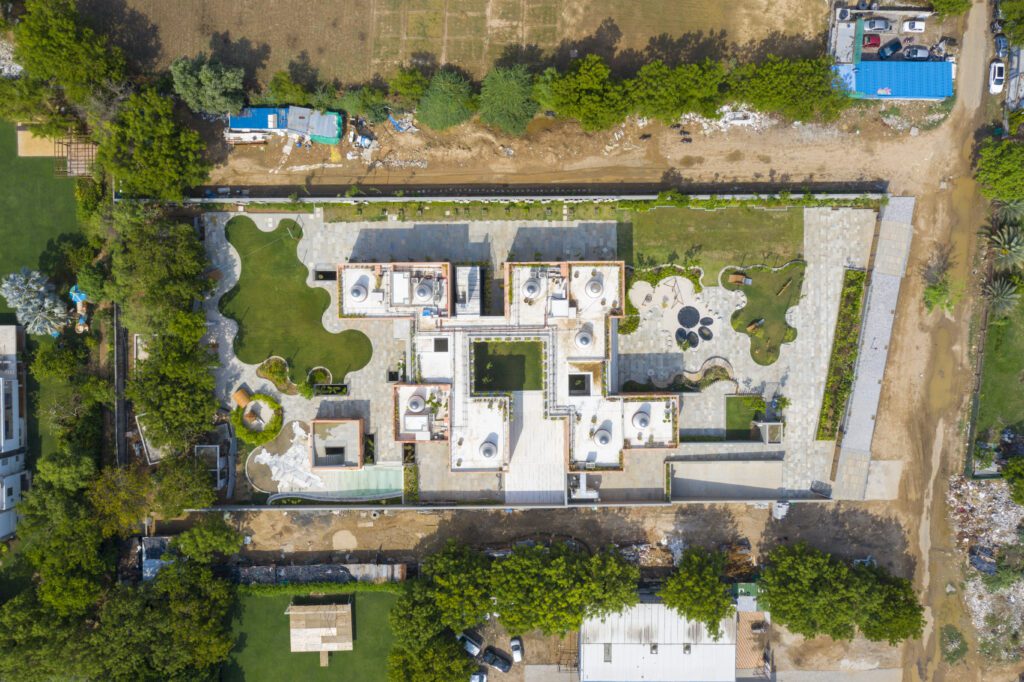 School centered around courtyard- Toyblocks Kindergarten Playschool in Ahmedabad on GLSN