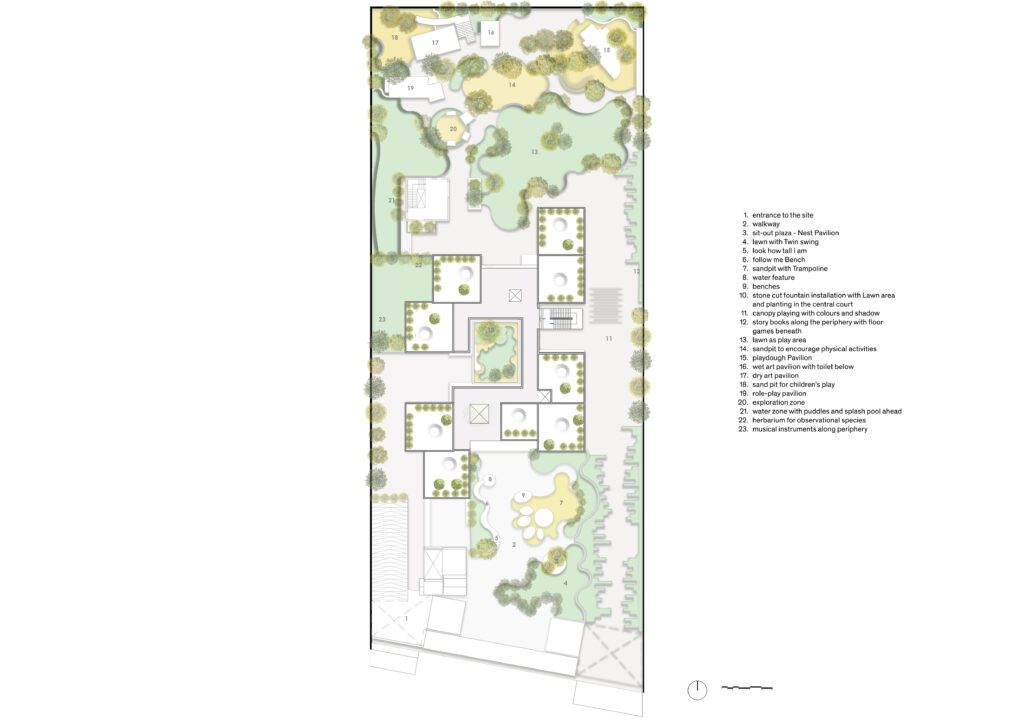 Site Plan of Toy Blocks Playschool, Ahmedabad, India by Blocher Partners on GLSN