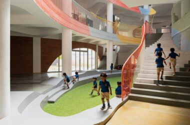 The Harvee School Courtyard as featured on GLSN. Designed by Murali Architects.