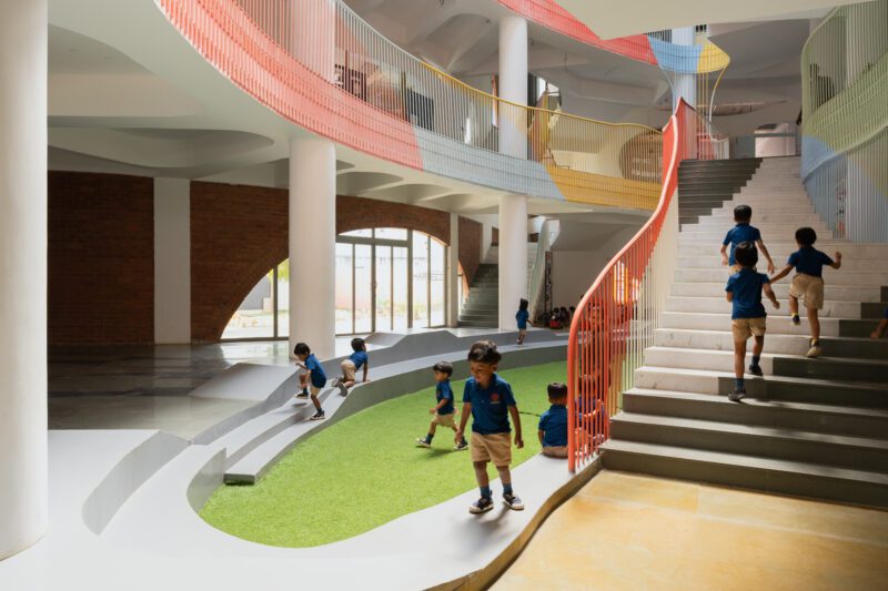 The Harvee School Courtyard as featured on GLSN. Designed by Murali Architects.