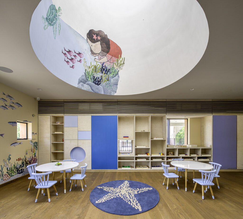 Ocean themed classroom inside Toy Blocks Kindergarten, Ahmedabad