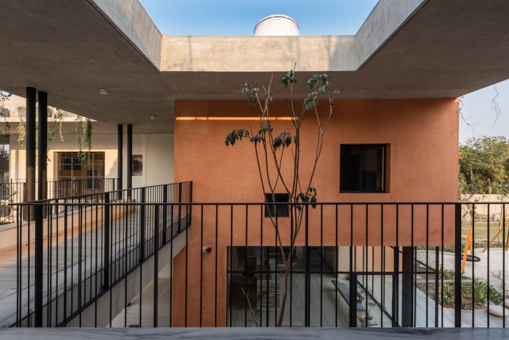 Use of AAC Blocks and locally sourced materials at Toy Blocks Playschool, Ahmedabad designed by Blocher Partners India