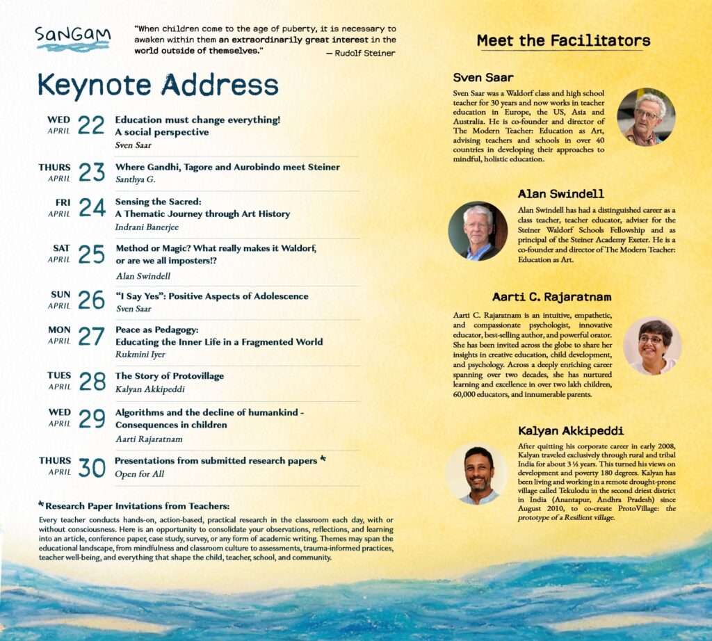 Keynote Addresses at Sangam High School Conference in yellow Train School, Coimbatore